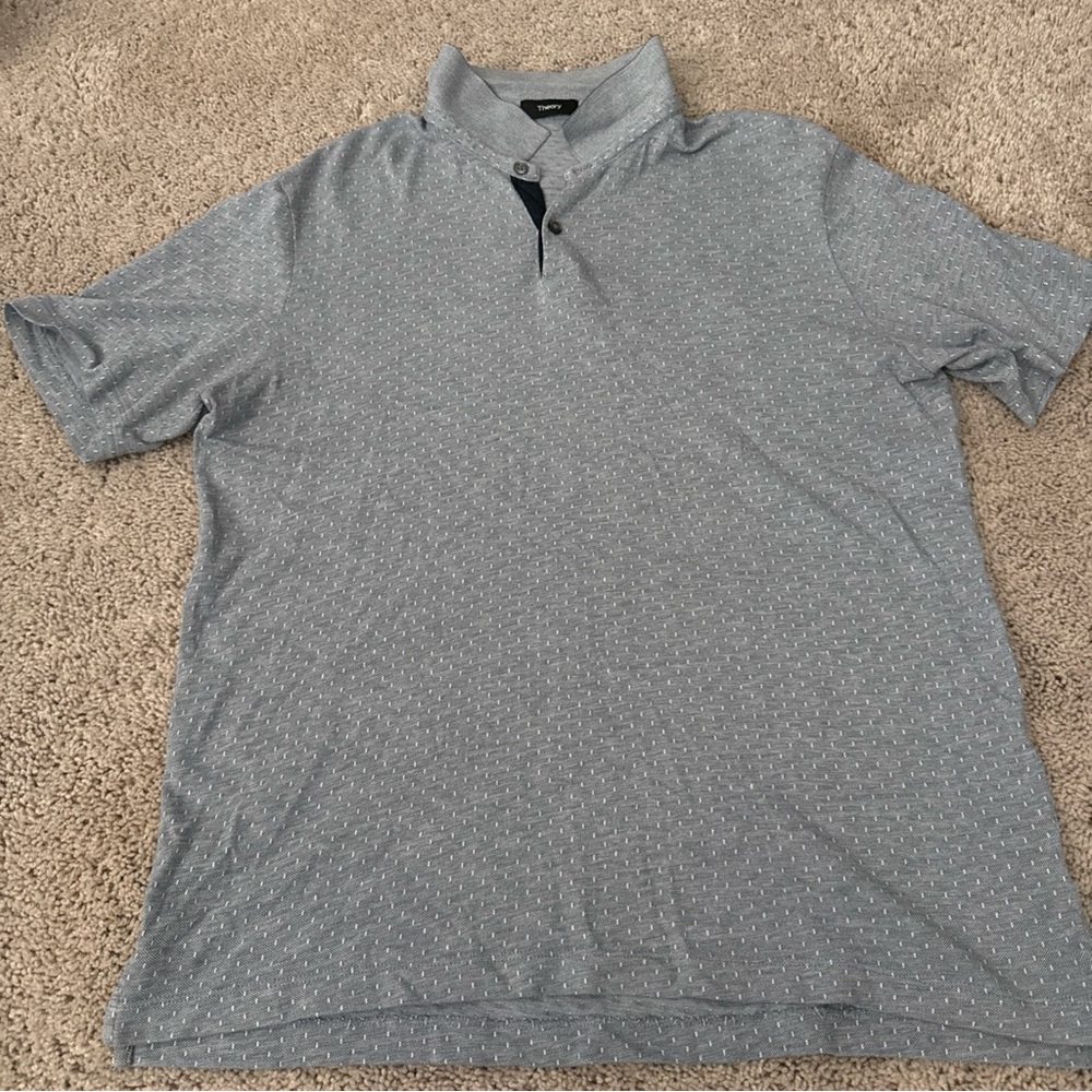 Theory Light Gray Polo Shirt